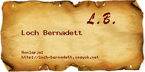 Loch Bernadett névjegykártya